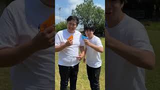 スケスケ水鉄砲バトルで相手の文字読んだら勝ち💦🔫