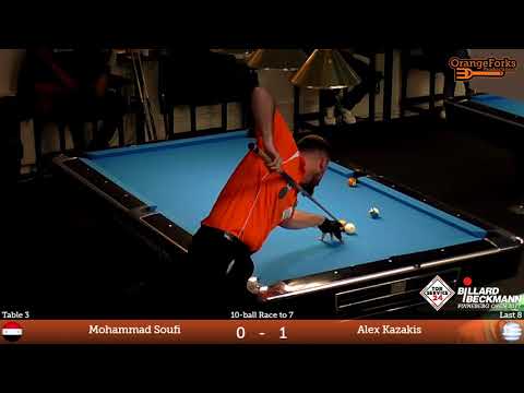 Mohammad Soufi v Alex Kazakis | L8 | TOR SERVICE 24 / BILLARD BECKMANN | Pinneberg Open 2017