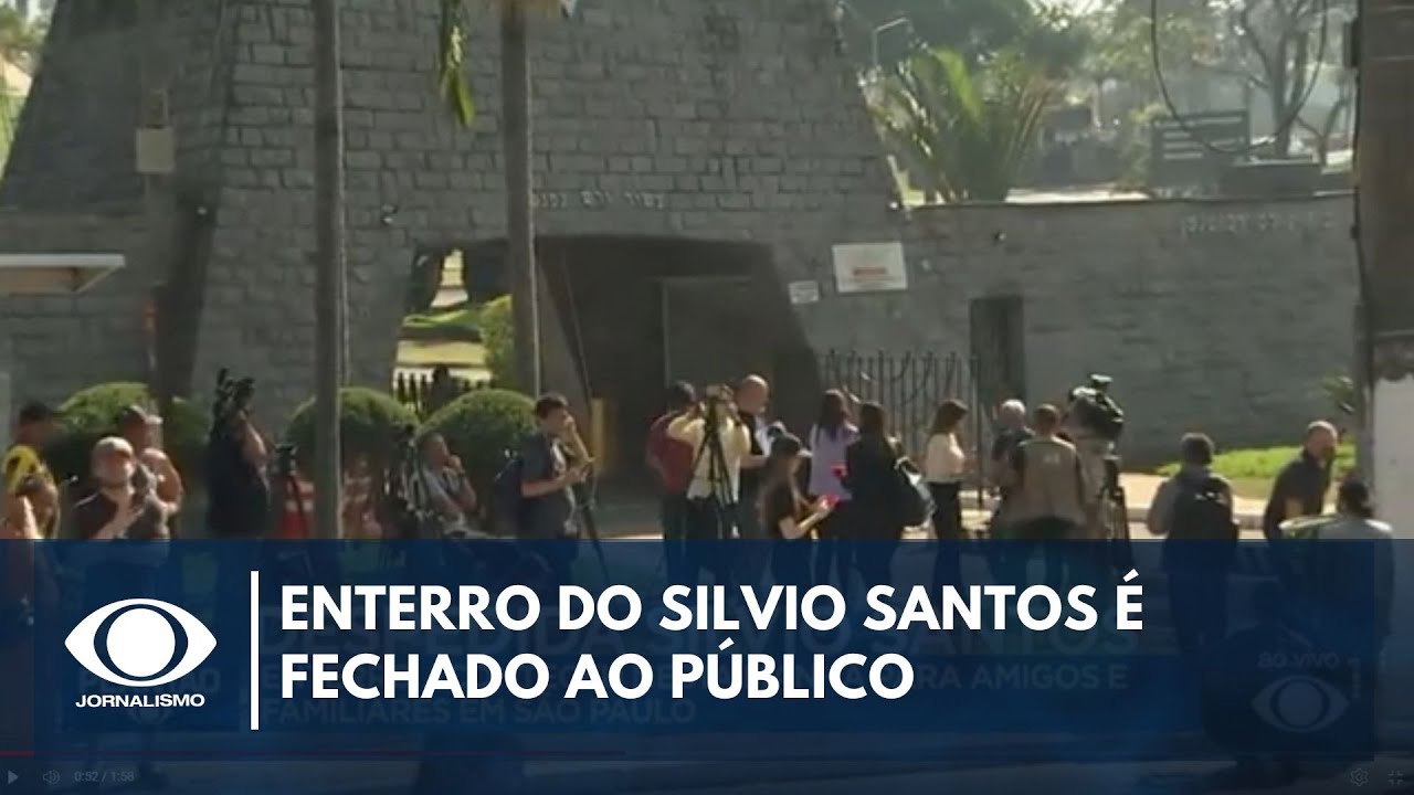 Filhas de Silvio Santos agradecem fãs do lado de fora do cemitério em SP