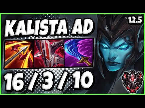 Kalista ADC vs Jhin / EUW Grandmaster / Patch 12.5 / Season 12 [ 16 / 3 / 10 ] 🔥