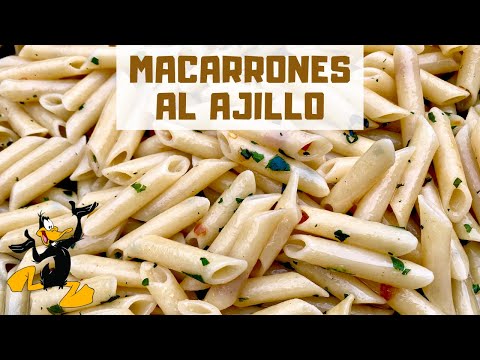 Macarrones al Ajillo en 4 Pasos 🧄 ¡CON AJO, PEREJIL Y ACEITE!