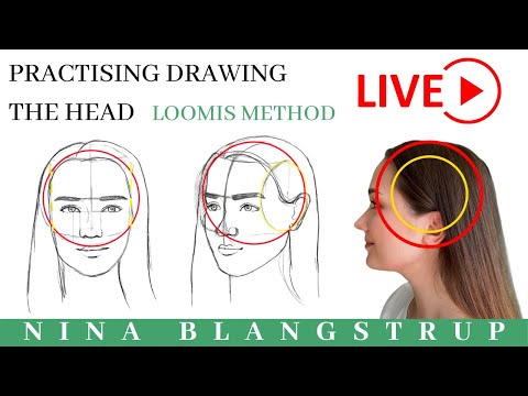 Practicing Drawing the Head from ANY Angle. Loomis Method