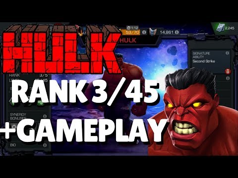 Five-Star Red Hulk to Rank 3 Level 45 + Gameplay! | Marvel Contest of Champions