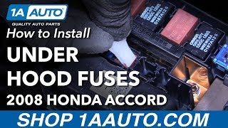 Where to Find Under Hood Fuse Box How to Change Fuses 08-12 Honda Accord