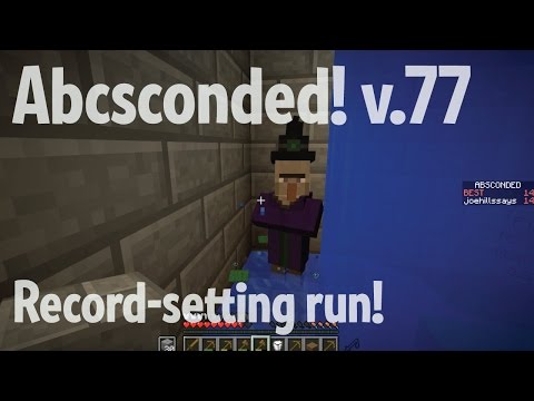 Record-setting Absconded (v.77) rougelike playthrough — a Minecraft Minigame