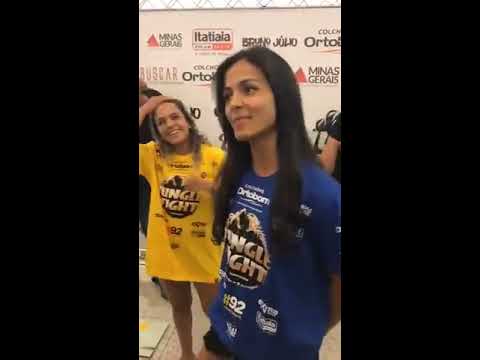 Natalia Silva vs. Tarciara de Oliveira - Weigh-in Face-Off - (Jungle Fight 92) - /r/WMMA