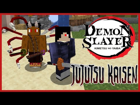 DEMON SLAYER VS JUJUTSU SORCERER! Minecraft Anime Mod Battle (Jujutsu Kaisen vs Demon Slayer)