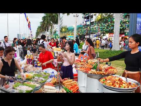 CAMBODIAN Street Food 2026 - Evening Walk Tour​  Riverside Food Market