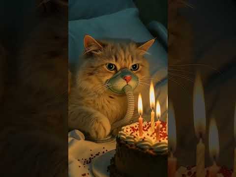 #animalintelligence #cat #cake #o #cute #aiandcats #happybirthday #aicats #funny #kitten #o