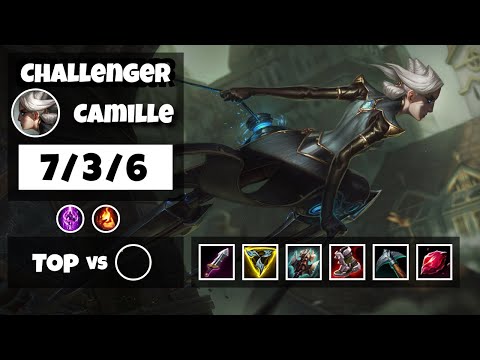 Camille vs Lee Sin 11.10 Top Lane S11 Challenger Gameplay (7/3/6) - EU