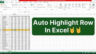 Auto Highlight Row in Excel‼️ #excel #exceltips #msoffice #exceltricks #accounting #spreadsheets