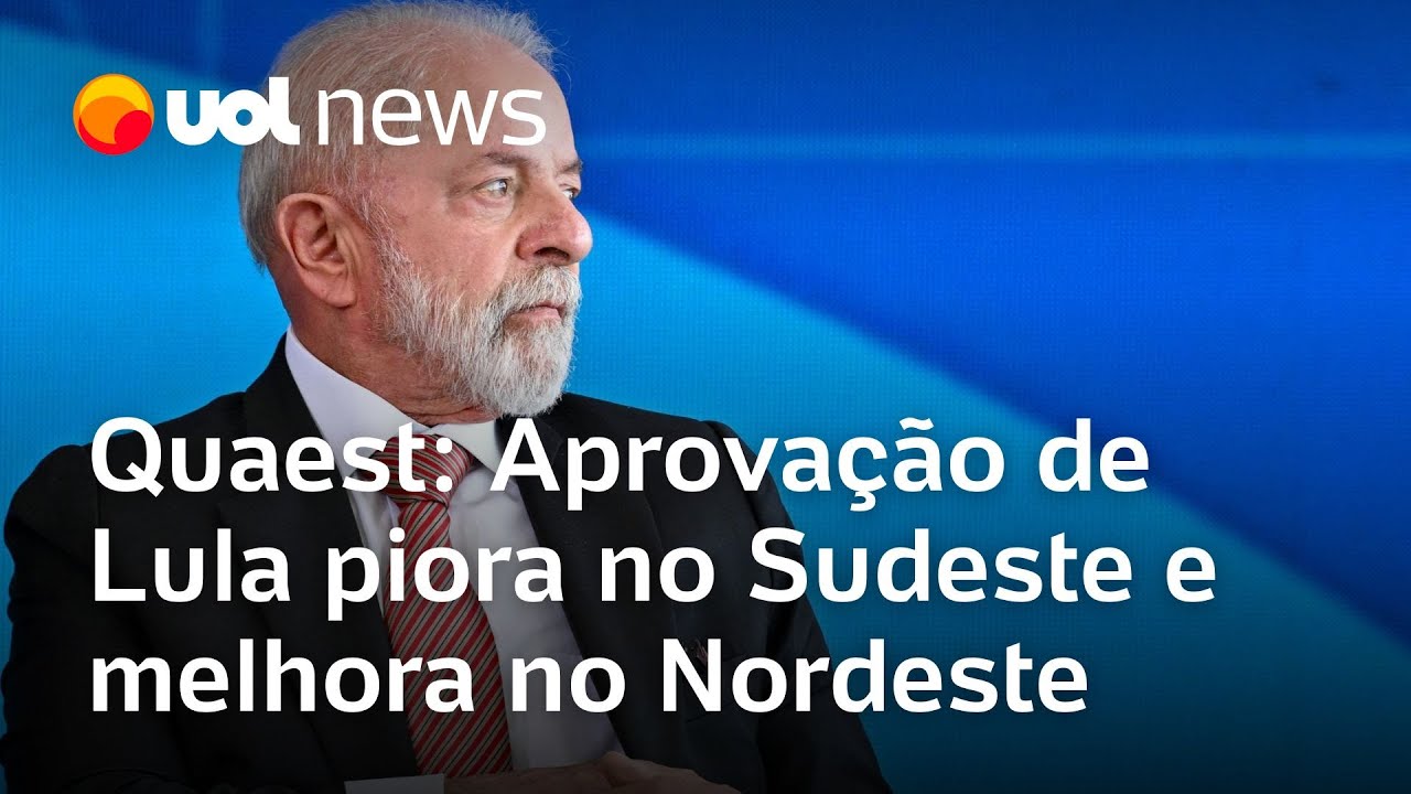 Aprovação de Lula piora no Sudeste e melhora levemente no Nordeste e Sul, diz pesquisa Quaest