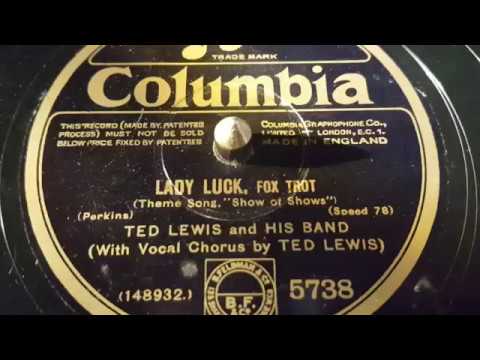 ted lewis and his band - lady luck fox trot - 78 rpm