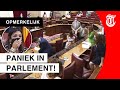 Parlement slaat op de vlucht voor knaagdier
