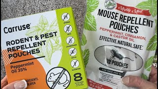 CARRUSE vs MIGHTY MINT Best Rodent Deterent Pouches | Basement Attic Kitchen Natural Plant Indoor