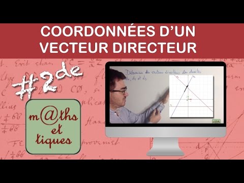 comment trouver vecteur directeur d'une droite