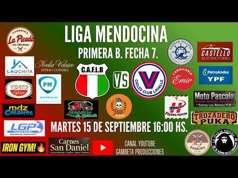 LIGA MENDOCINA. PRIMERA B.CLAUSURA FECHA 7. CLUB ATLÉTICO FRAY LUIS BELTRÁN VS CICLES CLUB LAVALLE.