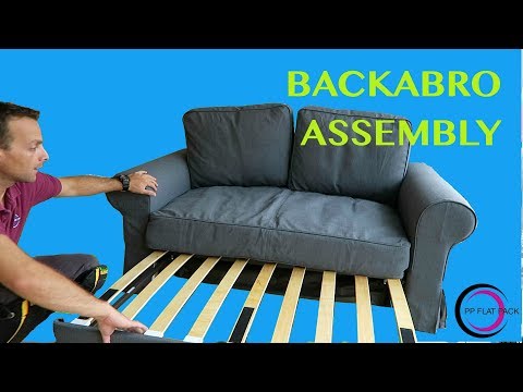 IKEA Two seat sofa bed assembly BACKABRO