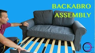 IKEA Two seat sofa bed assembly BACKABRO