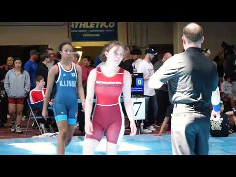 FS Quarterfinal - Uliana Shevtsova of West Suburban Girls [R] v Mia Thomas of BTS [B] (118-120)
