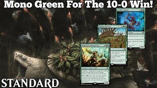 Mono Green For The 10-0 Win! | Invincible Landfall | Standard Bo3 | MTG Arena