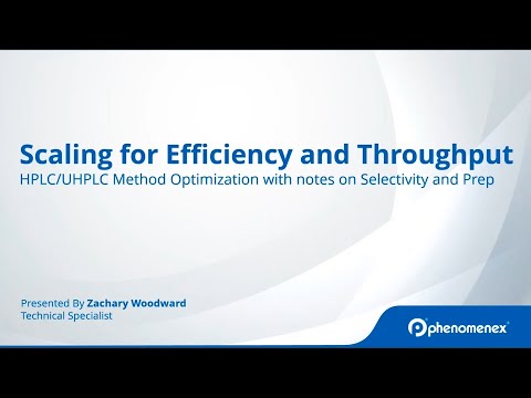 HPLC Method Optimization. Scalling for Efficiency and Throughput