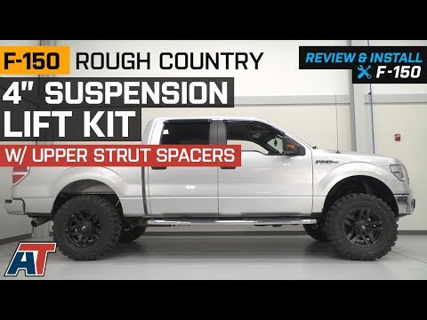 2009-2014 F150 Rough Country 4\" Suspension Lift w/ Upper Strut Spacers 2WD & 4WD Review & Install
