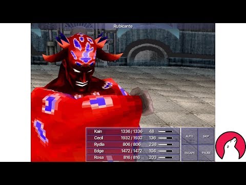 Final Fantasy IV iOS - Battle 33 - Rubicante - No Random Encounters - Maxed Gear/Augments