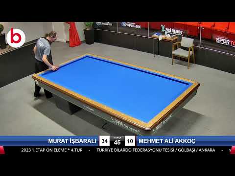 MURAT İŞBARALI & MEHMET ALİ AKKOÇ Bilardo Maçı - 2023 1.ETAP ÖN ELEME-4.TUR