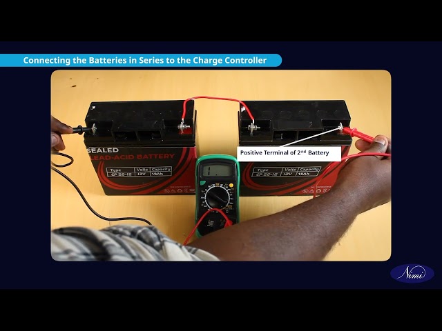 Wire a solar controller to a battery storage station Part 2 