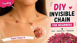 🏆 DIY Invisible Chain Necklace Making at Home | Easy Jewelry Tutorial for Beginners