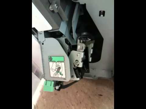 Replacing stapler cartridge on Ricoh printer
