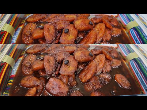 Receta de Plátanos  en Gloria postre típico  guatemalteco.