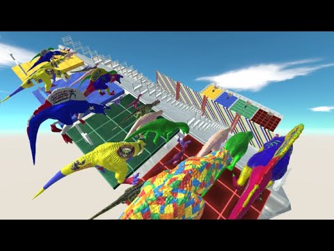 All Size Carnivorous Dinosaurs Clash Block Slide Run Race-Animal Revolt Battle Simulator