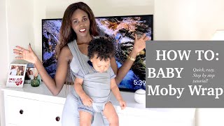How To Moby Wrap a Baby Hug Hold, Front Facing, Basic Tie Tutorial