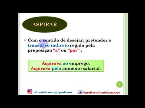 Regência do verbo ASPIRAR
