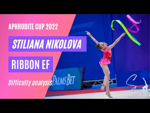 Stiliana Nikolova (BUL) Ribbon EF D score analysis - Aphrodite Cup 2022