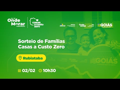 Sorteio de Famílias em Rubiataba