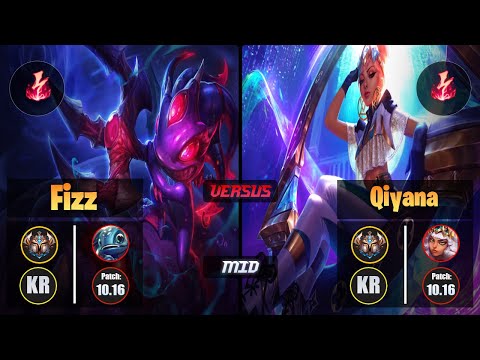 Challenger FIZZ [Electrocute] (Mid) VS  QIYANA - Challenger KR Patch 10.16