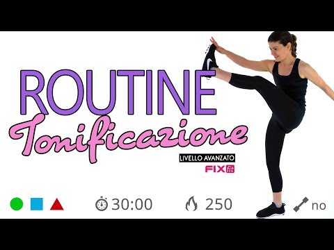 Esercizi Per Tonificare Gambe, Glutei, Addominali e Braccia Senza Salti - Allenamento Completo