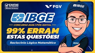 Concurso IBGE 2026 | 99% das pessoas erram essas questões! 🎯📚