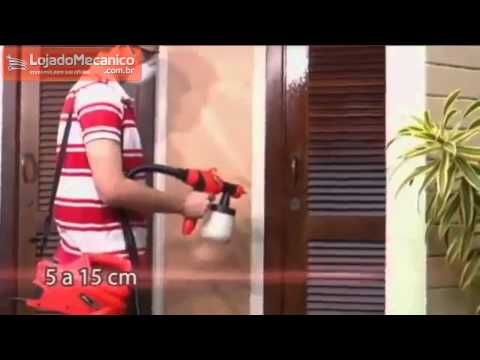 Pistola de Pintura Pulverizadora Elétrica 350W 220V - Vídeo