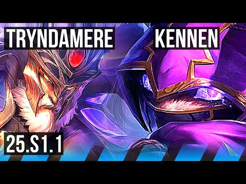 TRYNDAMERE vs KENNEN (MID) | 8/0/5, Legendary, 700+ games | NA Master | 25.S1.1