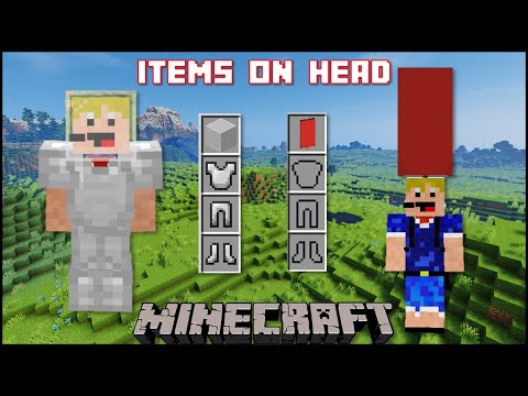 Minecraft - How To Put Items On A Player's Head (Java/Bedrock)