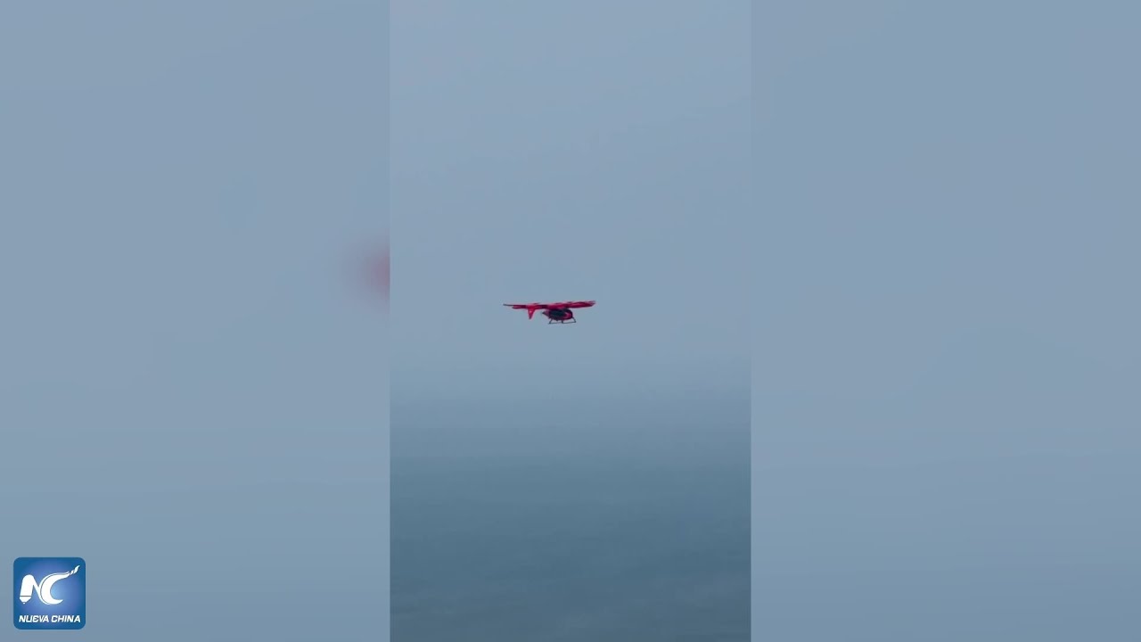 Avión eléctrico eVTOL cruza estrecho de Qiongzhou en más de 10 minutos