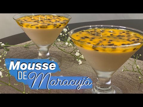MOUSSE de MARACUJÁ | Receita RÁPIDA com 3 ingredientes |