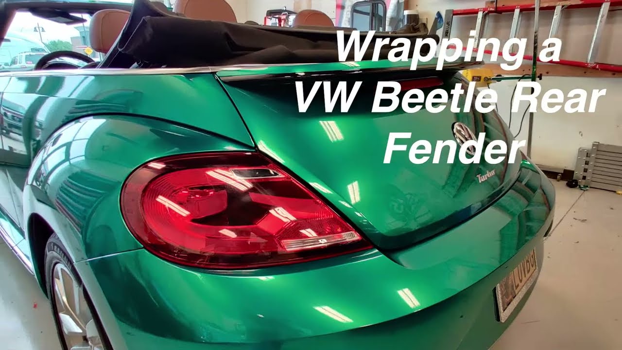 Vinyl Wrapping a VW Beetle Rear Fender Timelapse