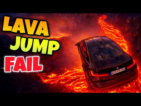 BeamNG.drive Cars vs GIANT LAVA PIT! | Extreme Survival Challenge 