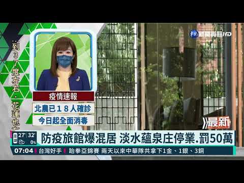 防疫旅館爆混居 淡水蘊泉庄停業.罰50萬