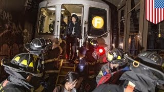 New York 'F' subway train derails, 19 injured as 1000 passengers evacuated
